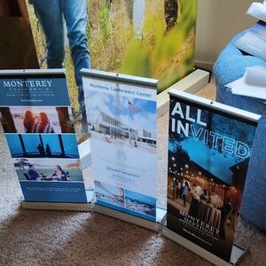 Rolling Banner Sets Three Pieces